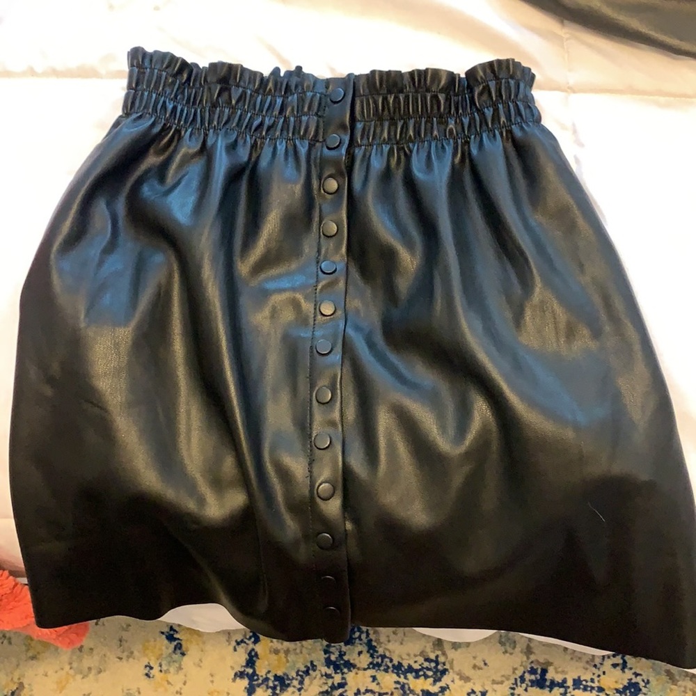 Zara leather skirt with buttons